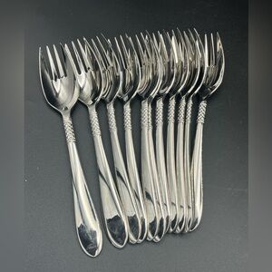 Lenox Derondo Spork Flatware Silverware 18/10 Stainless  set of 11